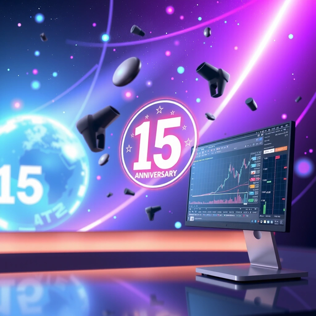 Fondo espacial con efectos de neón y elementos de juegos